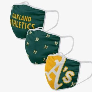 Oakland A's Adult Face Mask 3 Pack